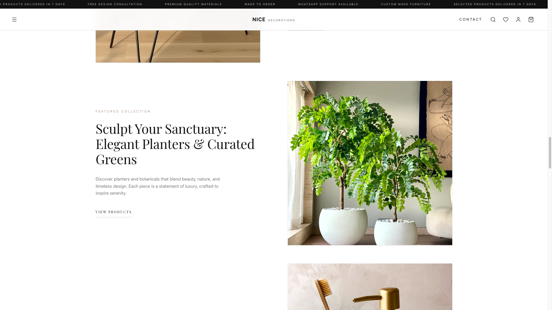 Featured collection editorial block